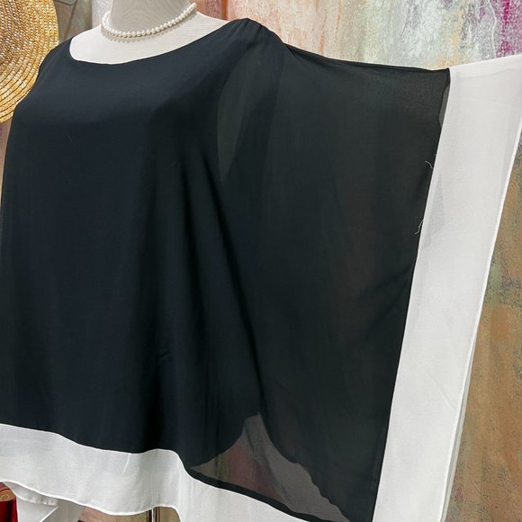 📌Yessica  Stylish Navy Style Top with Overlay - Picture 4 of 14